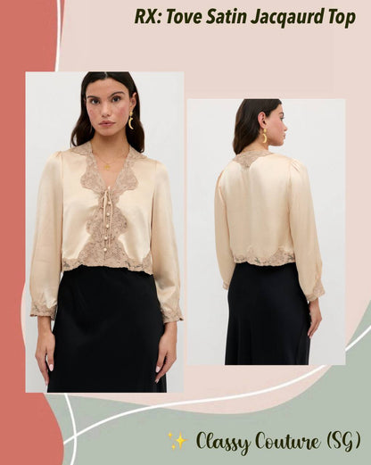 RX Tove Satin Jacquard Top