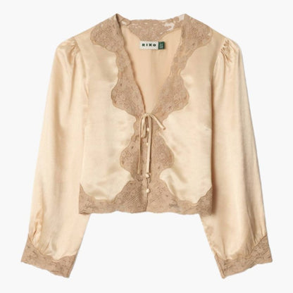 RX Tove Satin Jacquard Top
