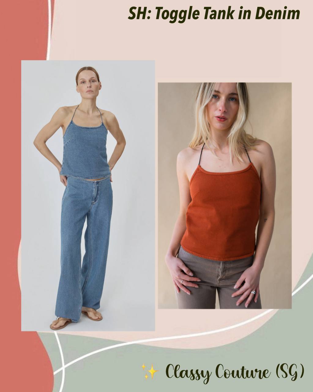 SH Toggle Tank in Denim