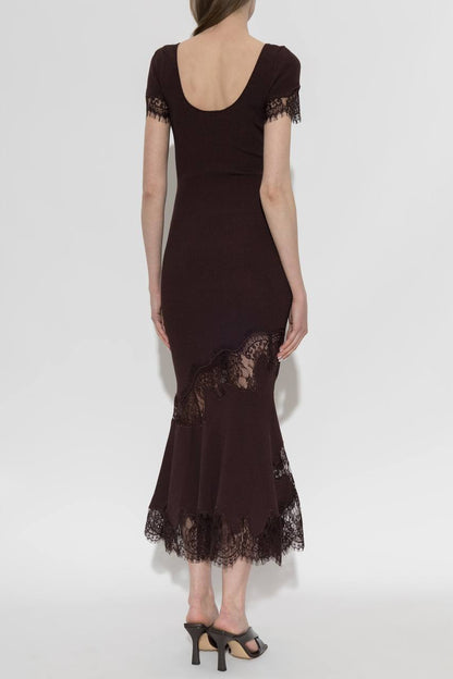 SP Rib Knit Lace Midi Dress