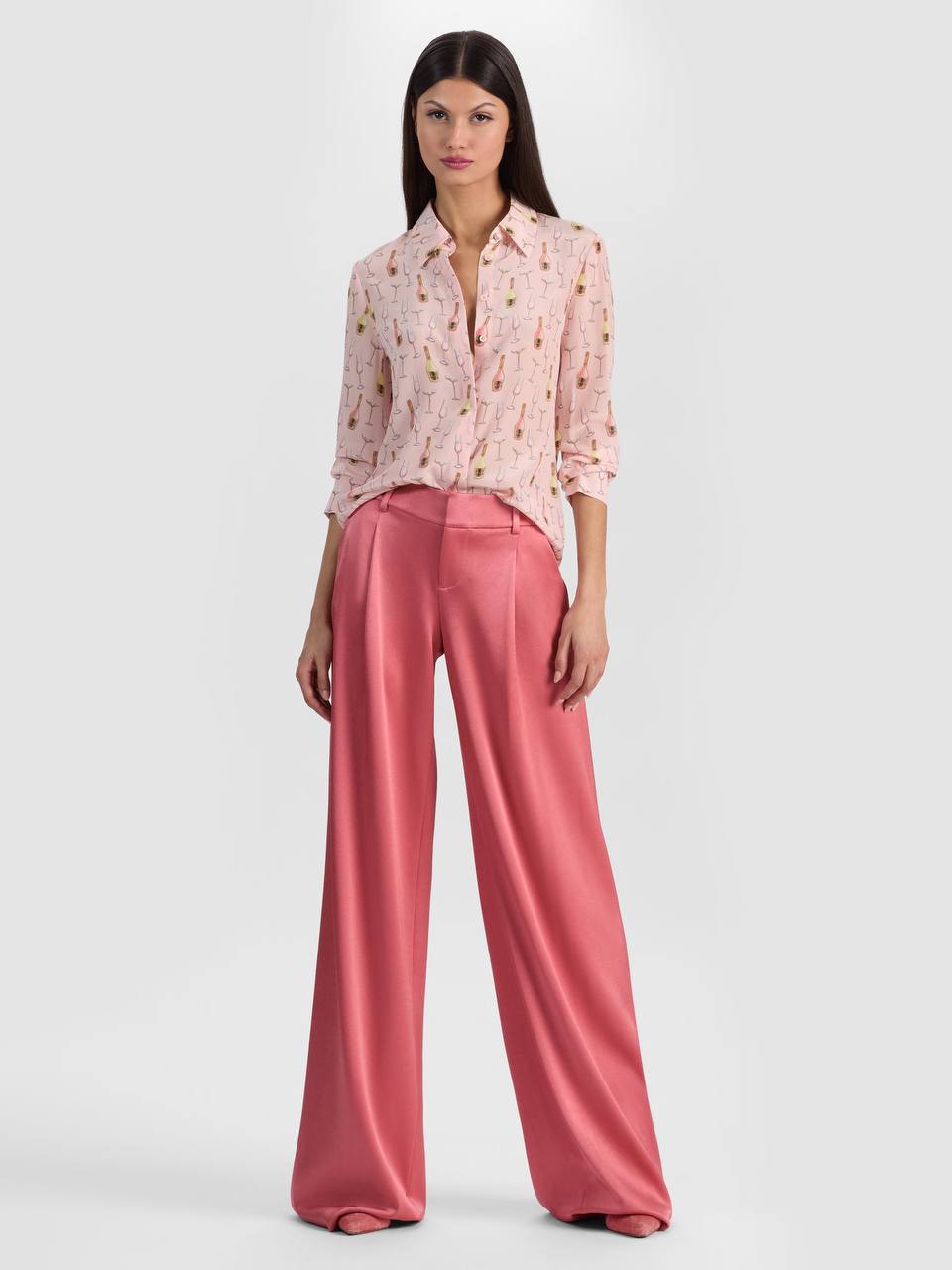 AO Willa Silk Blouse in Champagne Pop