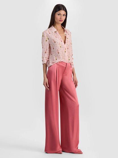 AO Willa Silk Blouse in Champagne Pop
