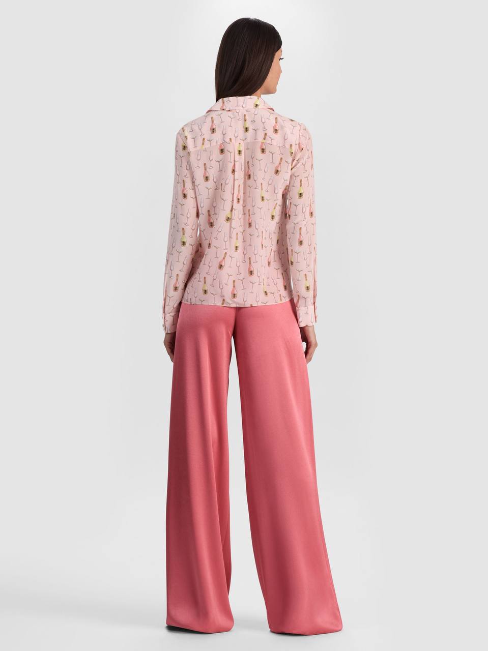 AO Willa Silk Blouse in Champagne Pop