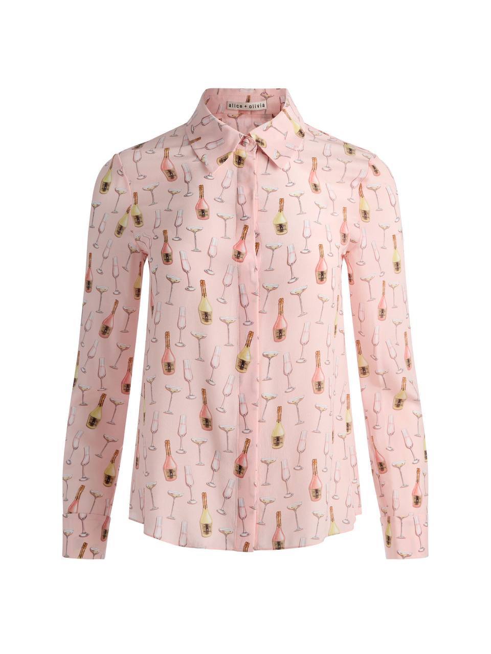 AO Willa Silk Blouse in Champagne Pop
