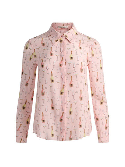 AO Willa Silk Blouse in Champagne Pop