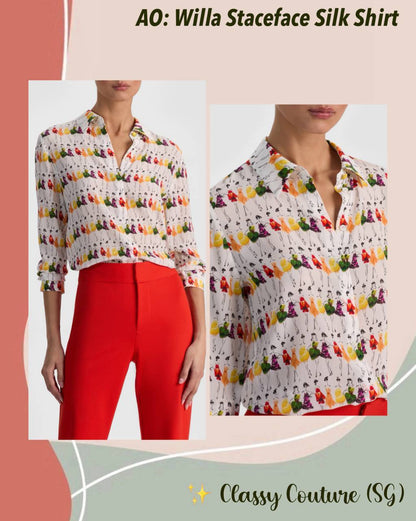 AO Willa Staceface Silk Shirt