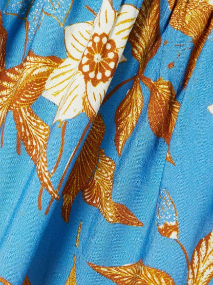 UJ Gail Flutter Sleeve Cotton-viscose Tiered Shift Mini Dress