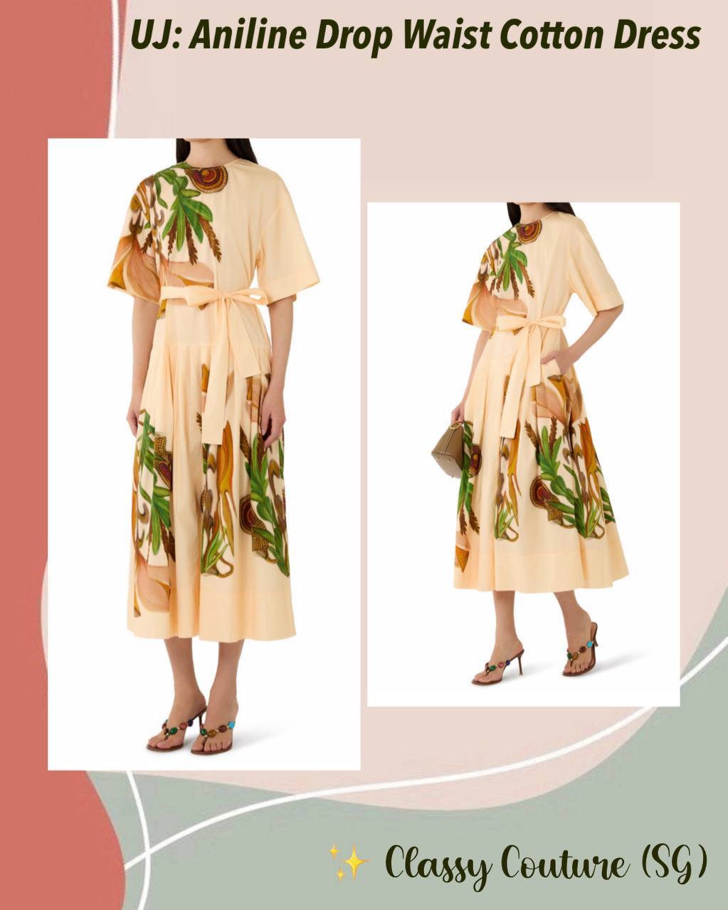UJ Aniline Drop Waist Cotton Dress