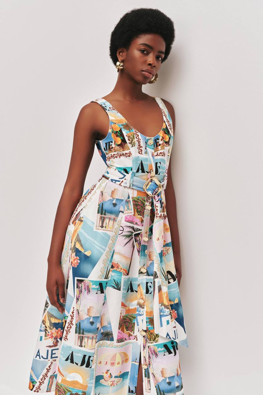AJ Leonie Midi Dress