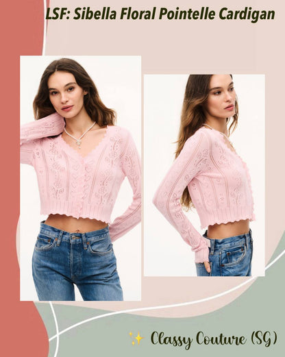LSF Sibella Floral Pointelle Cardigan