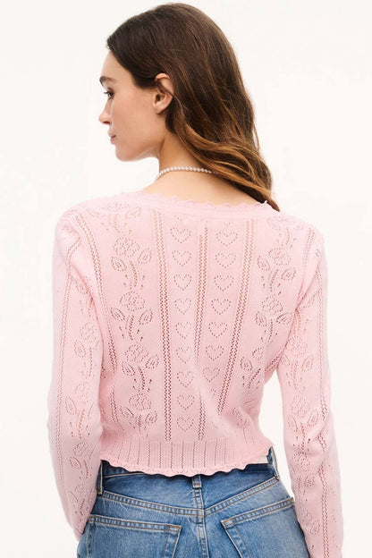 LSF Sibella Floral Pointelle Cardigan