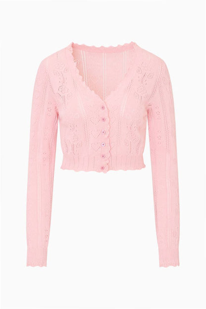 LSF Sibella Floral Pointelle Cardigan