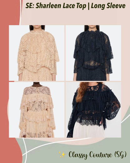 SE Sharleen Lace Top | Long Sleeve Top | Pants