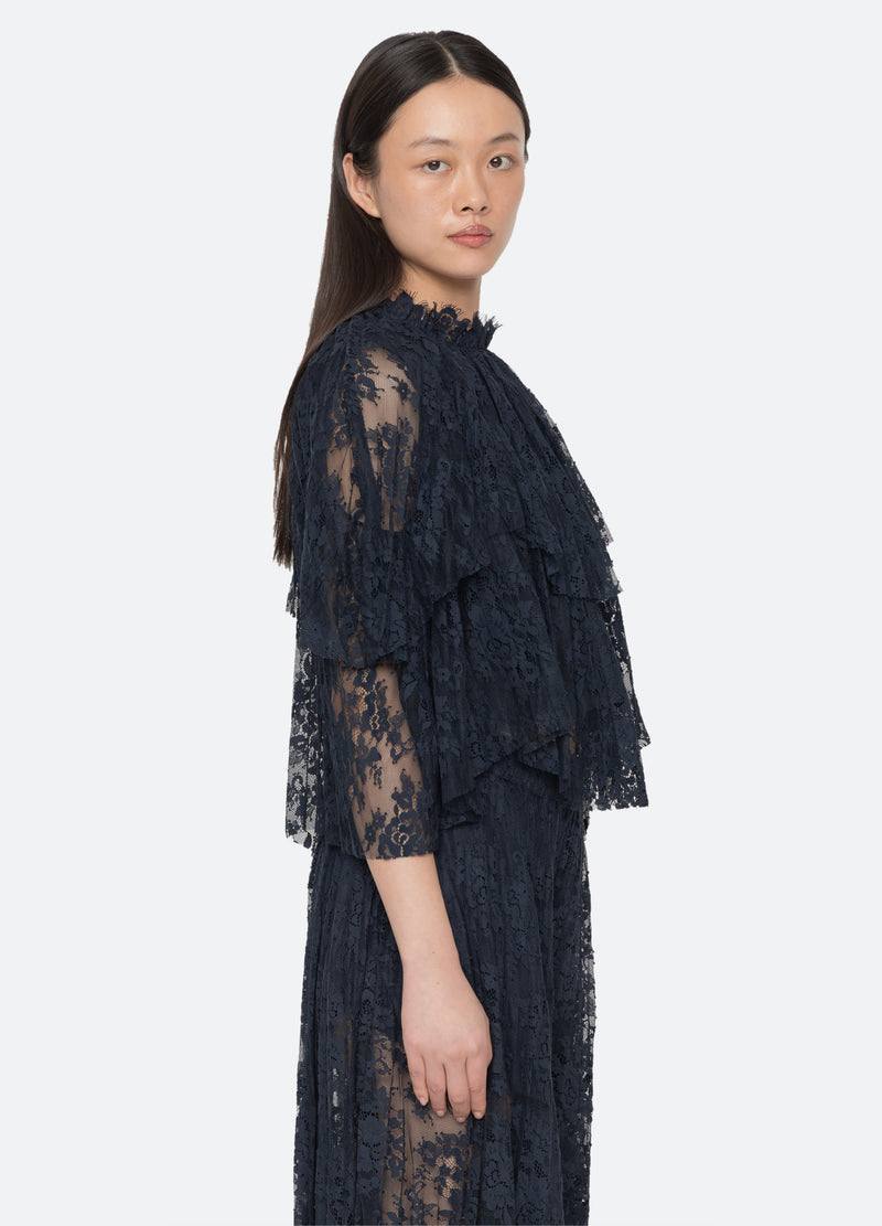 SE Sharleen Lace Top | Long Sleeve Top | Pants