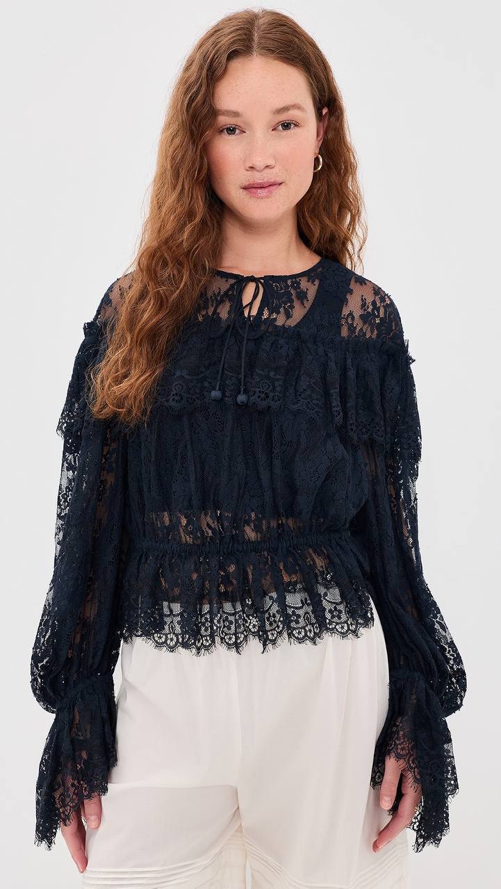 SE Sharleen Lace Top | Long Sleeve Top | Pants