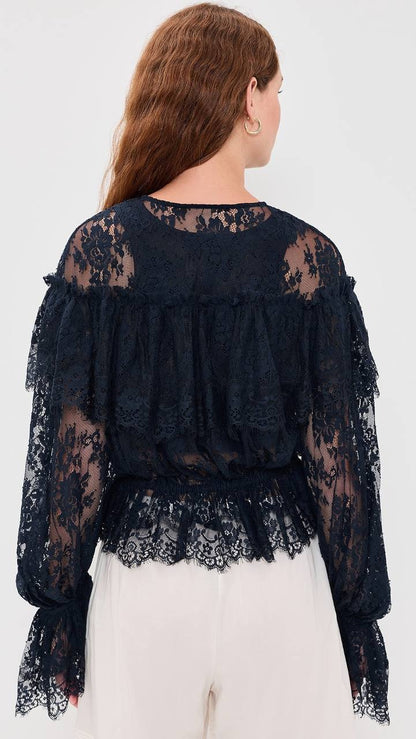 SE Sharleen Lace Top | Long Sleeve Top | Pants