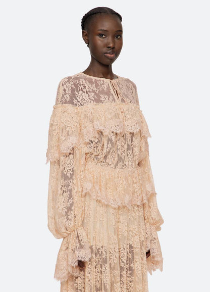SE Sharleen Lace Top | Long Sleeve Top | Pants