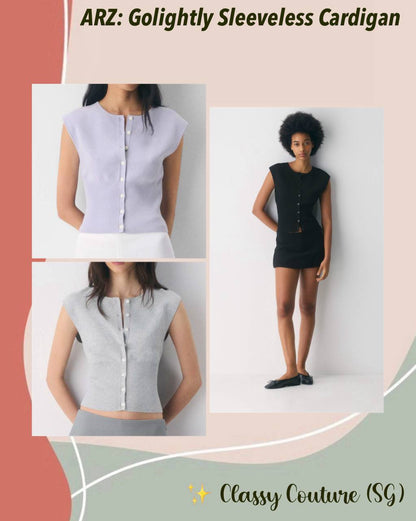 ARZ Golightly Sleeveless Cardigan