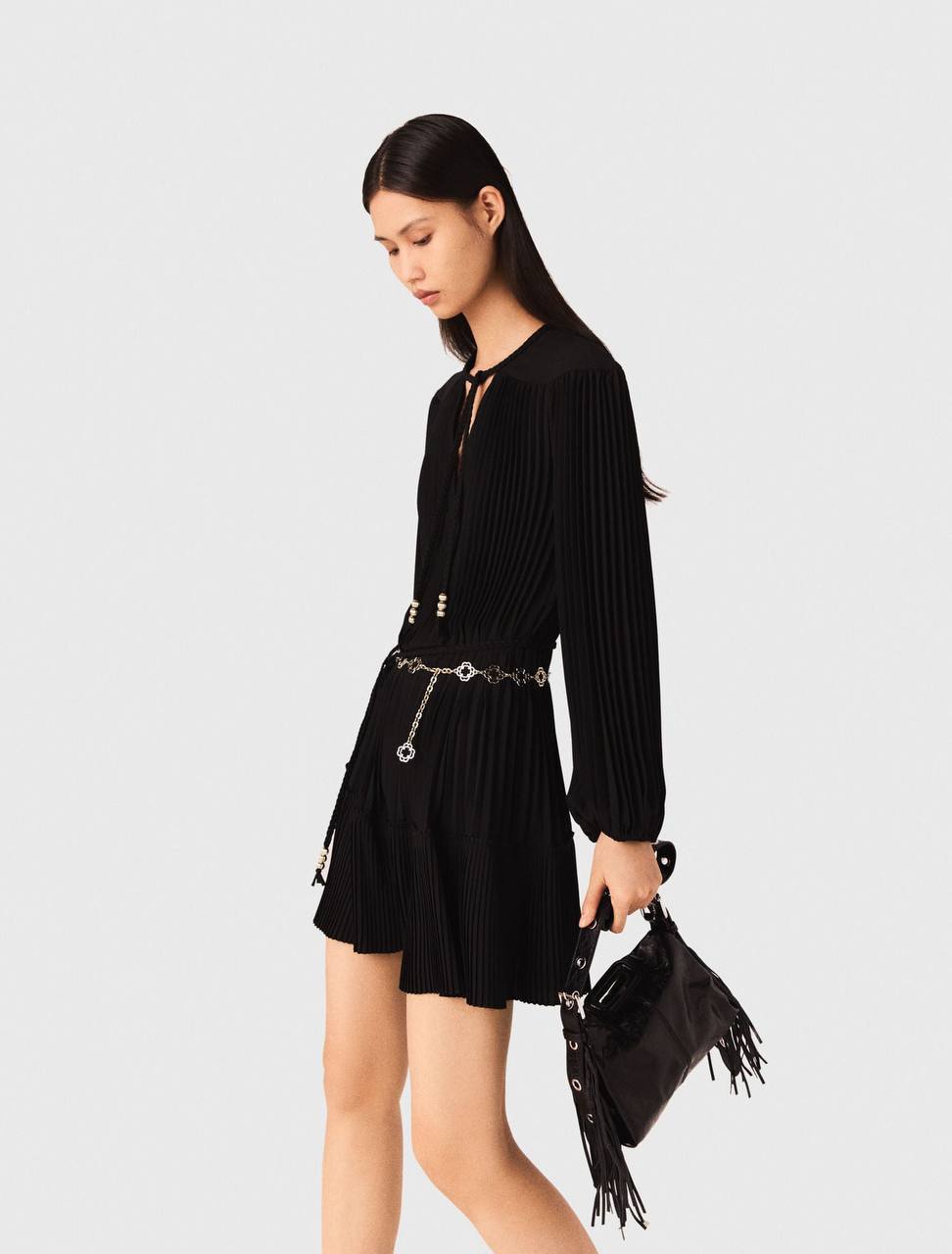 MJ Short Pleated Mini Dress
