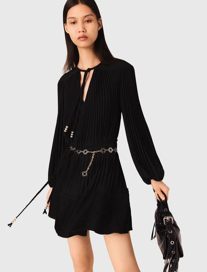 MJ Short Pleated Mini Dress