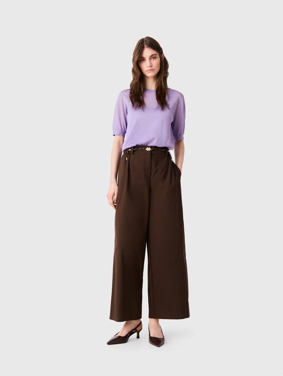 MJ Wide Leg Cotton Trousers