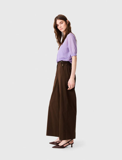 MJ Wide Leg Cotton Trousers