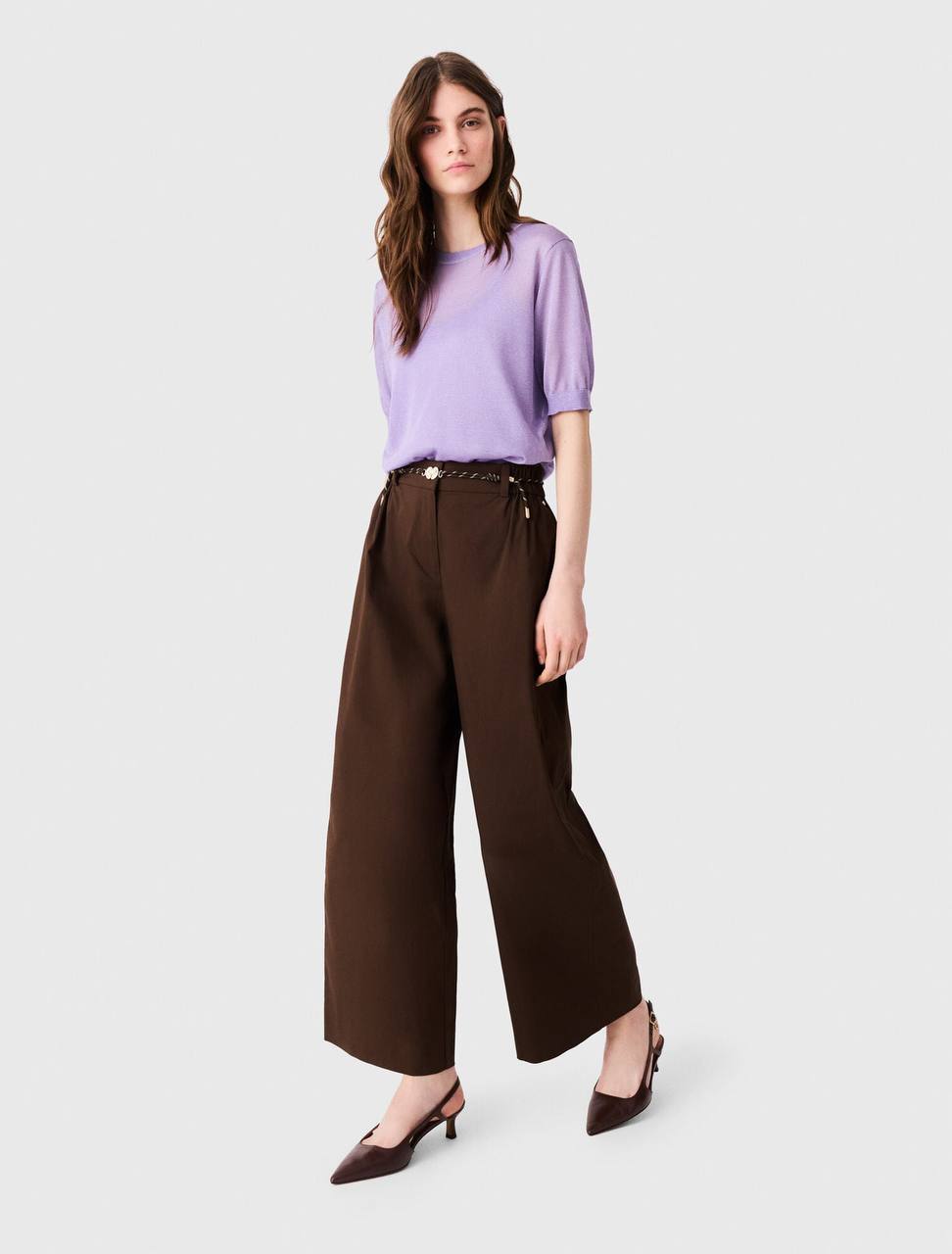 MJ Wide Leg Cotton Trousers