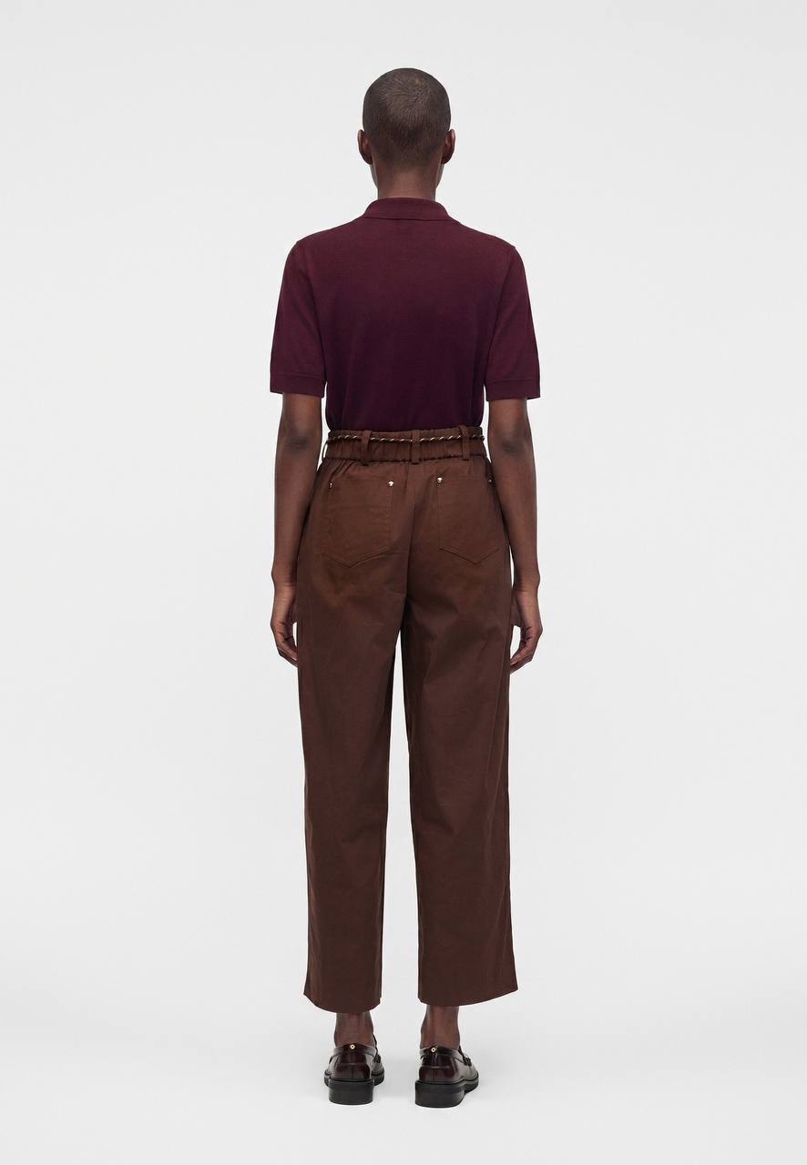 MJ Wide Leg Cotton Trousers