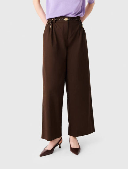 MJ Wide Leg Cotton Trousers
