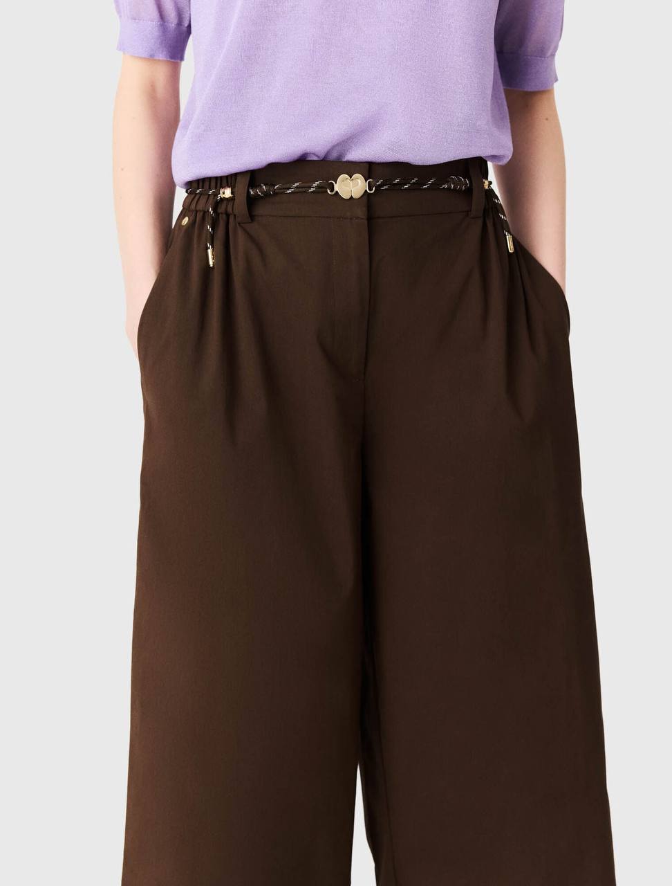 MJ Wide Leg Cotton Trousers
