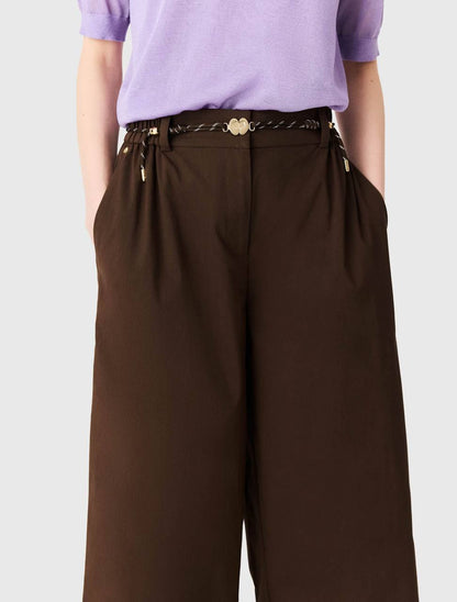 MJ Wide Leg Cotton Trousers