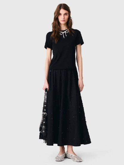 MJ Removable Beaded Collar T-Shirt