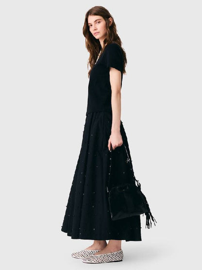 MJ Removable Beaded Collar T-Shirt