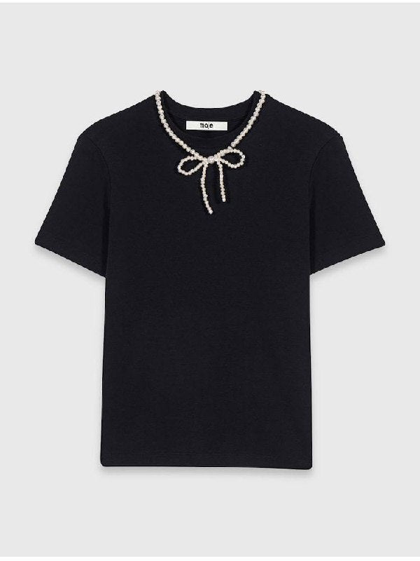 MJ Removable Beaded Collar T-Shirt