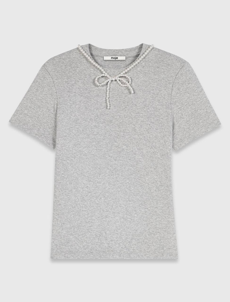 MJ Removable Beaded Collar T-Shirt