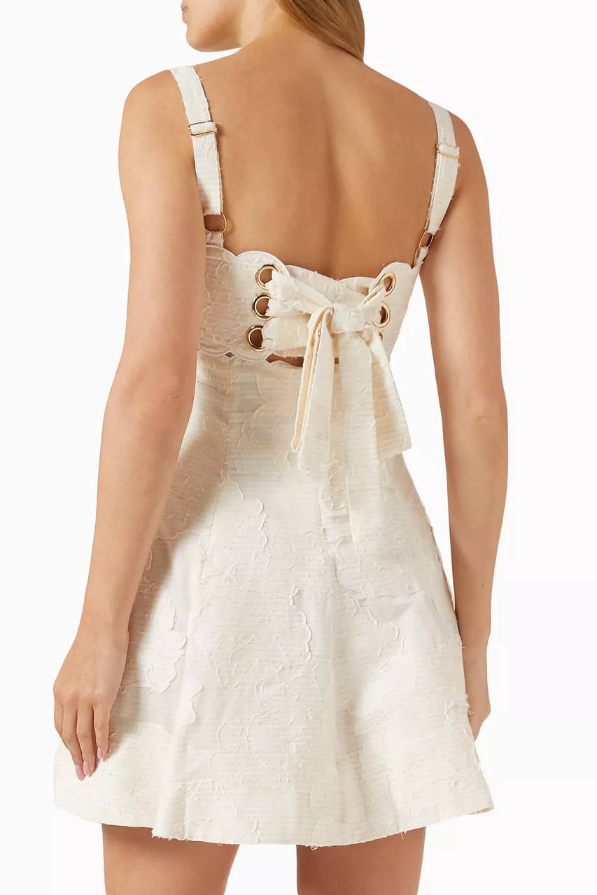 CLE Odette Cotton-blend Jacquard Mini Dress
