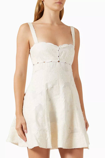 CLE Odette Cotton-blend Jacquard Mini Dress