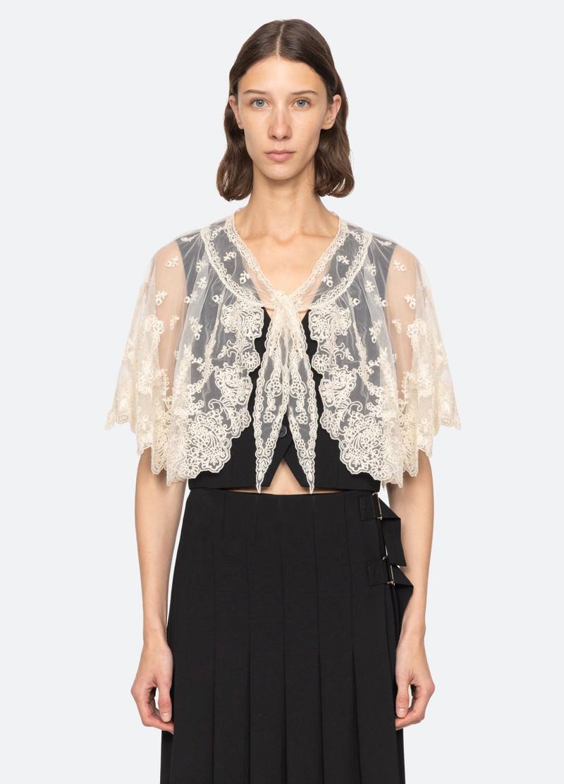 SE Elisa Vest with Detachable Scarf Cape | Cropped Capri Pant | Wool-blend Set