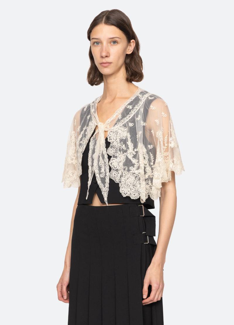 SE Elisa Vest with Detachable Scarf Cape | Cropped Capri Pant | Wool-blend Set