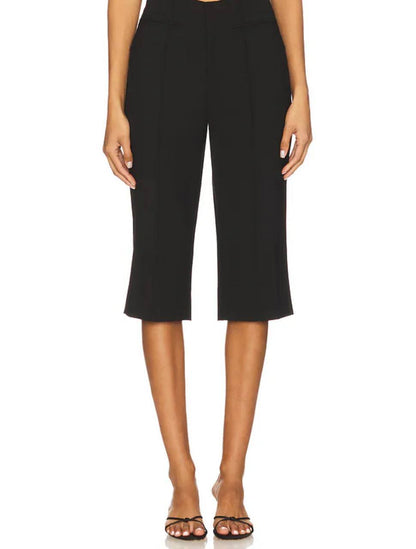 SE Elisa Vest with Detachable Scarf Cape | Cropped Capri Pant | Wool-blend Set