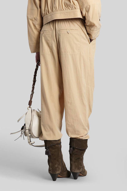IM Falcona Wide-leg Barrel Drawstring Mid-rise Pants