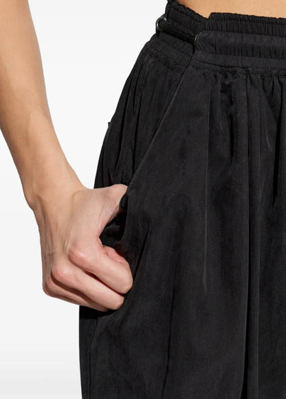 IM Falcona Wide-leg Barrel Drawstring Mid-rise Pants