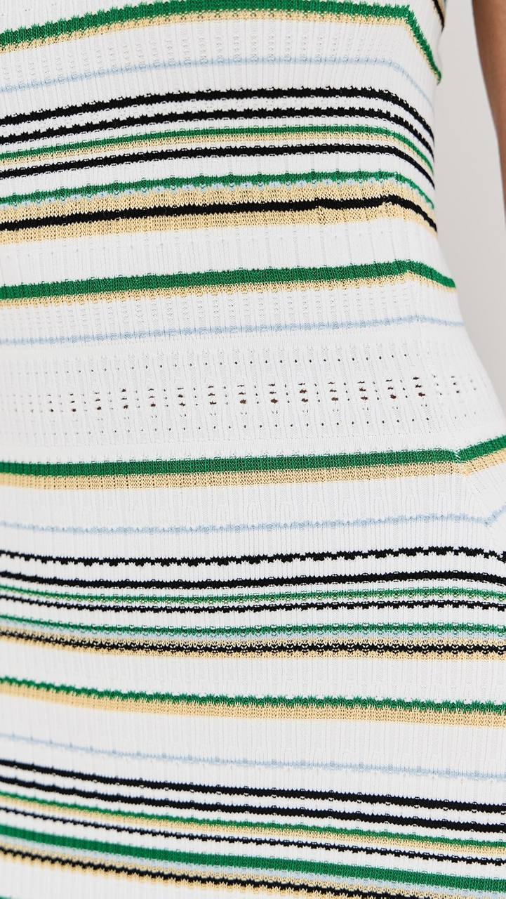 VB Dawna Sleeveless Striped Viscose-blend Knit Bodycon Midi Dress