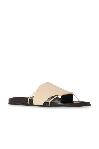 TR Vivienne Flat Leather Slide Sandals