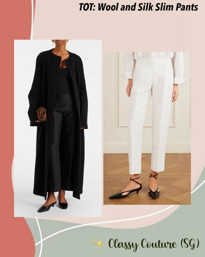 TOT Wool and Silk Slim Pants