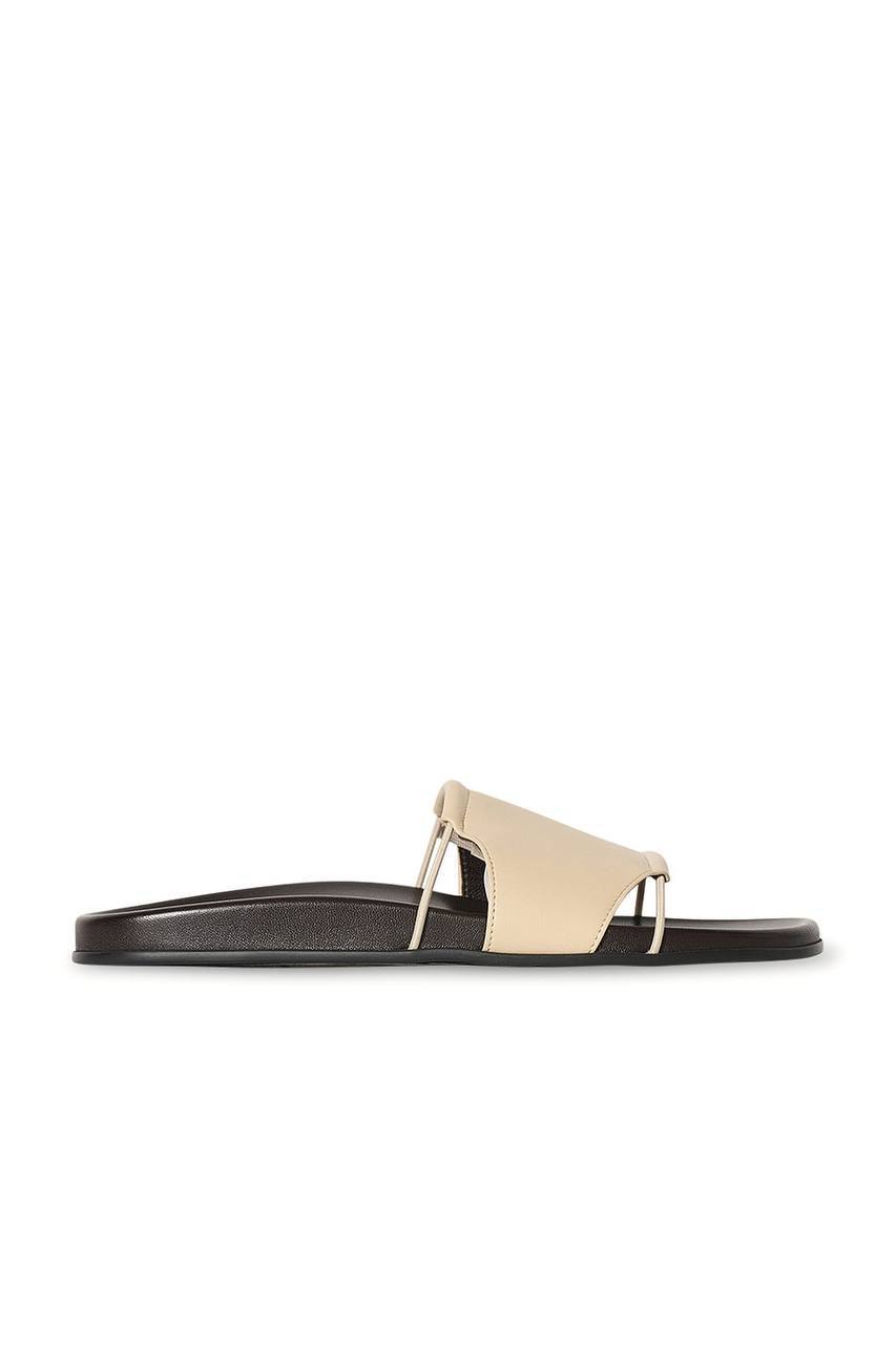 TR Vivienne Flat Leather Slide Sandals