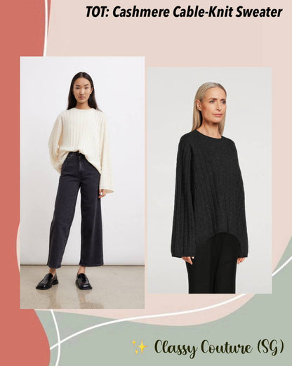 TOT Cashmere Cable-Knit Sweater
