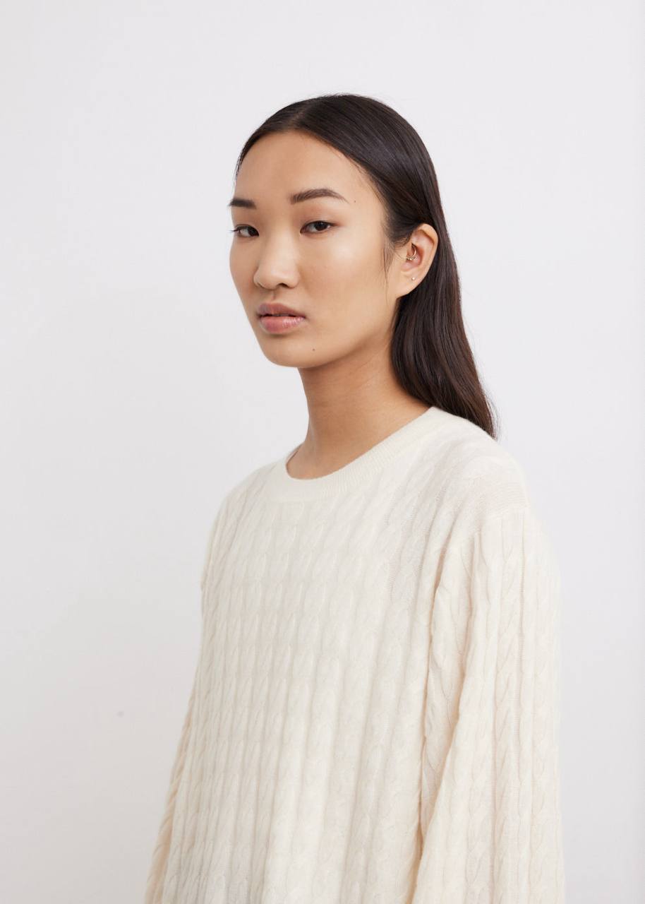 TOT Cashmere Cable-Knit Sweater