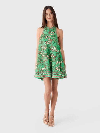 ALM Fish Sticks Linen Mini Dress