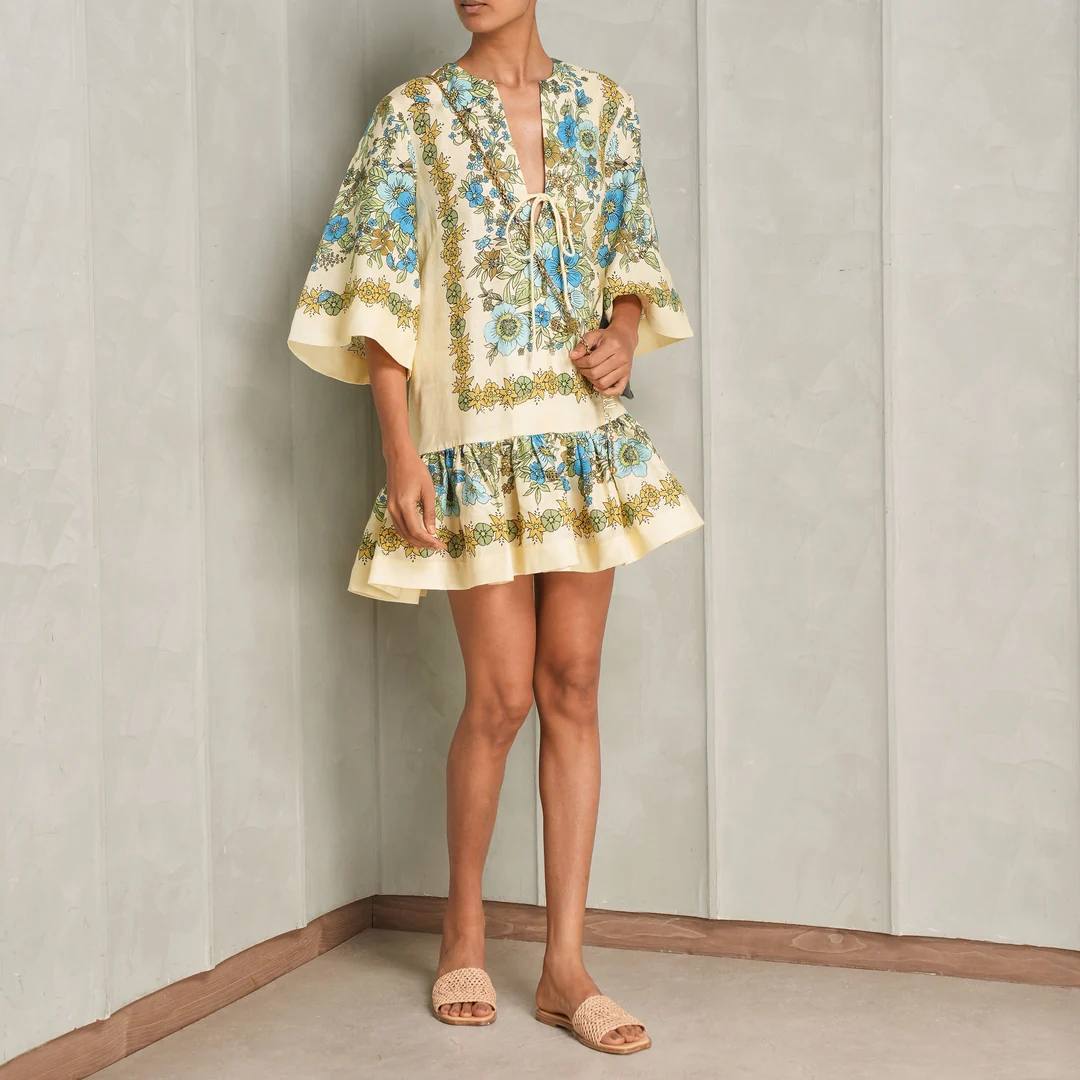 ALM Sophia Mini Tunic Dress in Linen